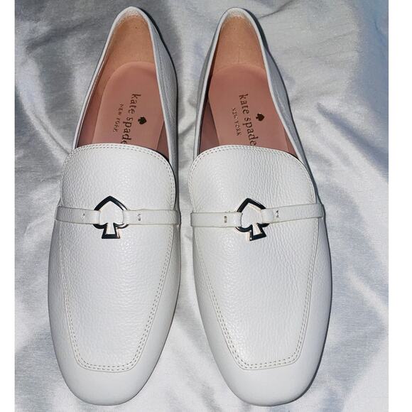 Kate Spade Cape Cod Spade Loafer - Women's Size 8.5 B - Flats In White - Picture 1 of 10